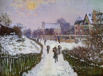 Boulevard St Denis Argenteuil Efecto Nieve Claude Monet Pinturas al óleo